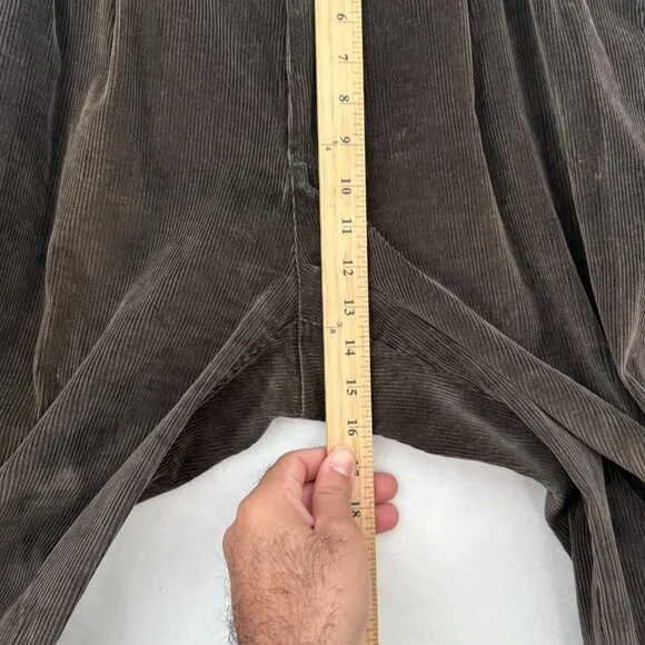 Vintage Tommy Hilfiger Corduroy Pants Mens 38x32 (38x28) Brown Baggy Relaxed Fit - Picture 4 of 13